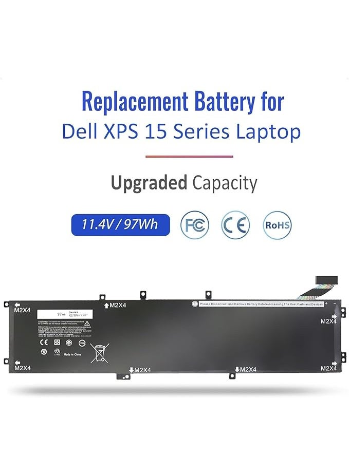 بطارية جديدة 6GTPY لجهاز ديل XPS 15 9560 9570 9550 7590 وPrecision 5510 5520 5530 M5520 M5510 وVostro 7500 7590 5041C 5D91C 5XJ28 GPM03 6GTPY - Image 2